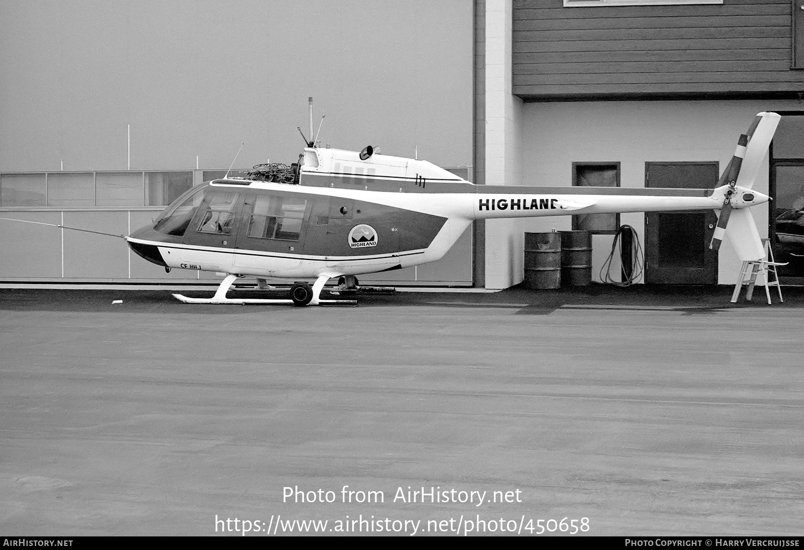 Aircraft Photo of CF-HHJ | Bell 206A JetRanger | Highland Helicopters | AirHistory.net #450658