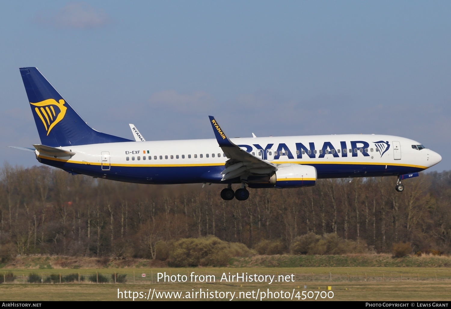 Aircraft Photo of EI-EXF | Boeing 737-8AS | Ryanair | AirHistory.net #450700