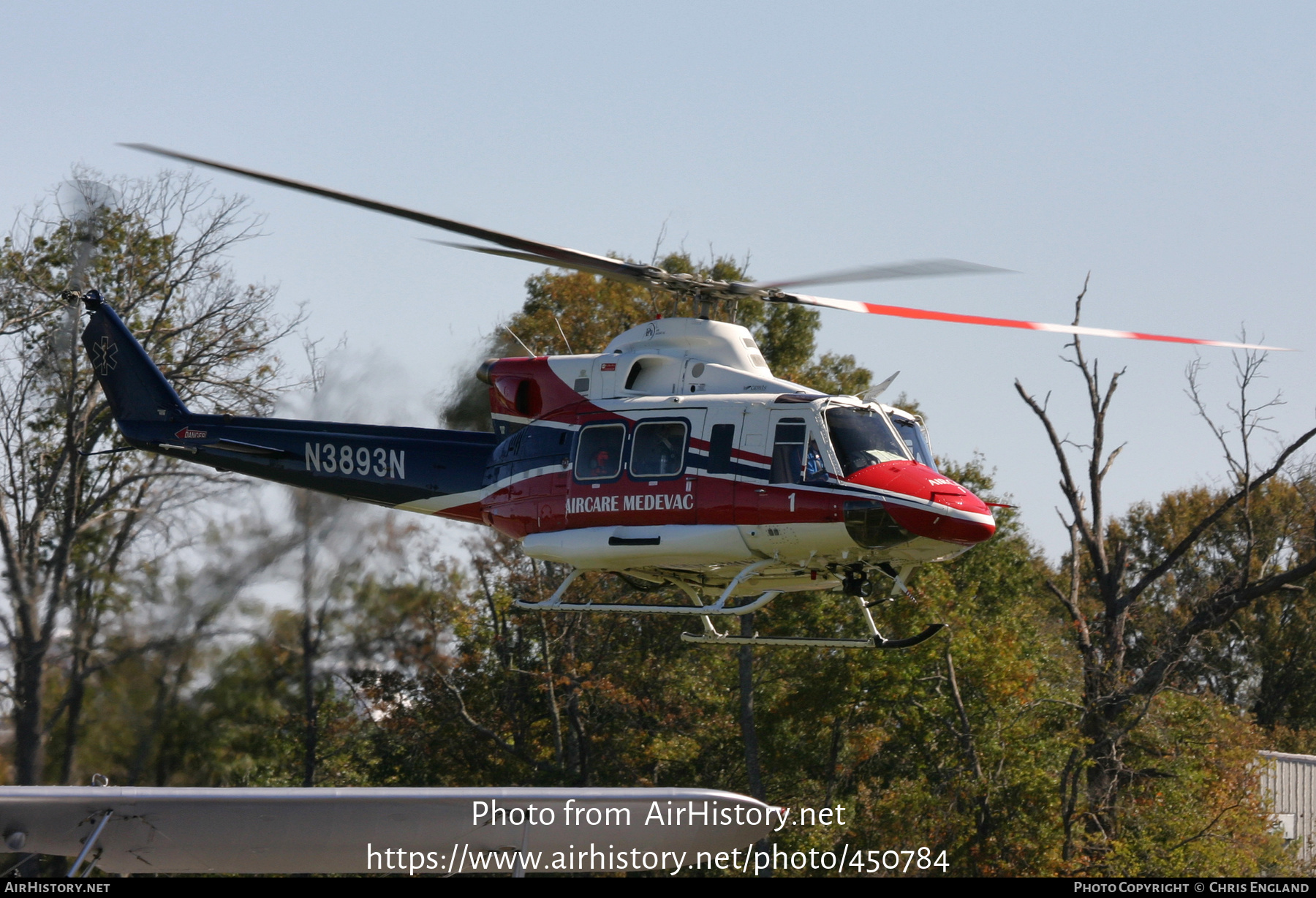 Aircraft Photo of N3893N | Bell 412 | Aircare Medevac | AirHistory.net #450784