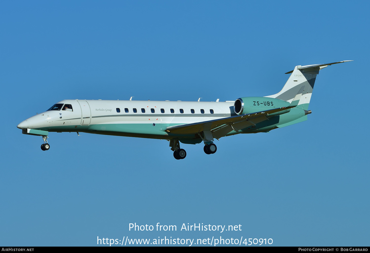 Aircraft Photo of ZS-UBS | Embraer Legacy 650 (EMB-135BJ) | Barbedos Group | AirHistory.net #450910