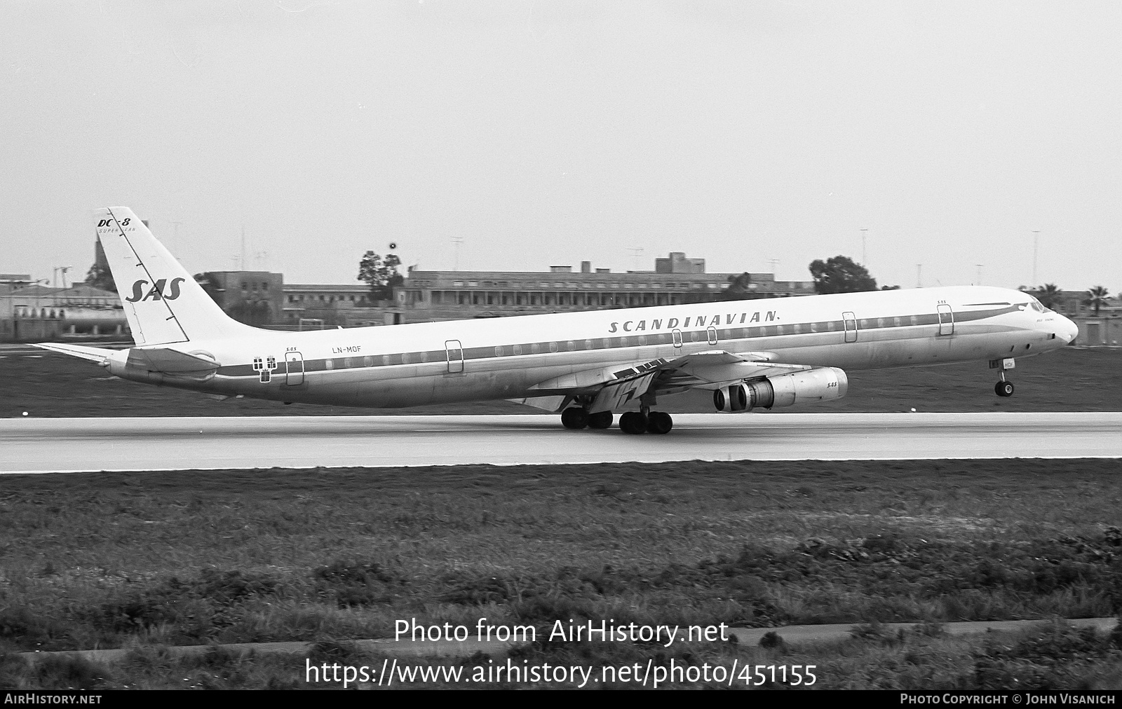 Aircraft Photo of LN-MOF | McDonnell Douglas DC-8-63 | Scandinavian Airlines - SAS | AirHistory.net #451155