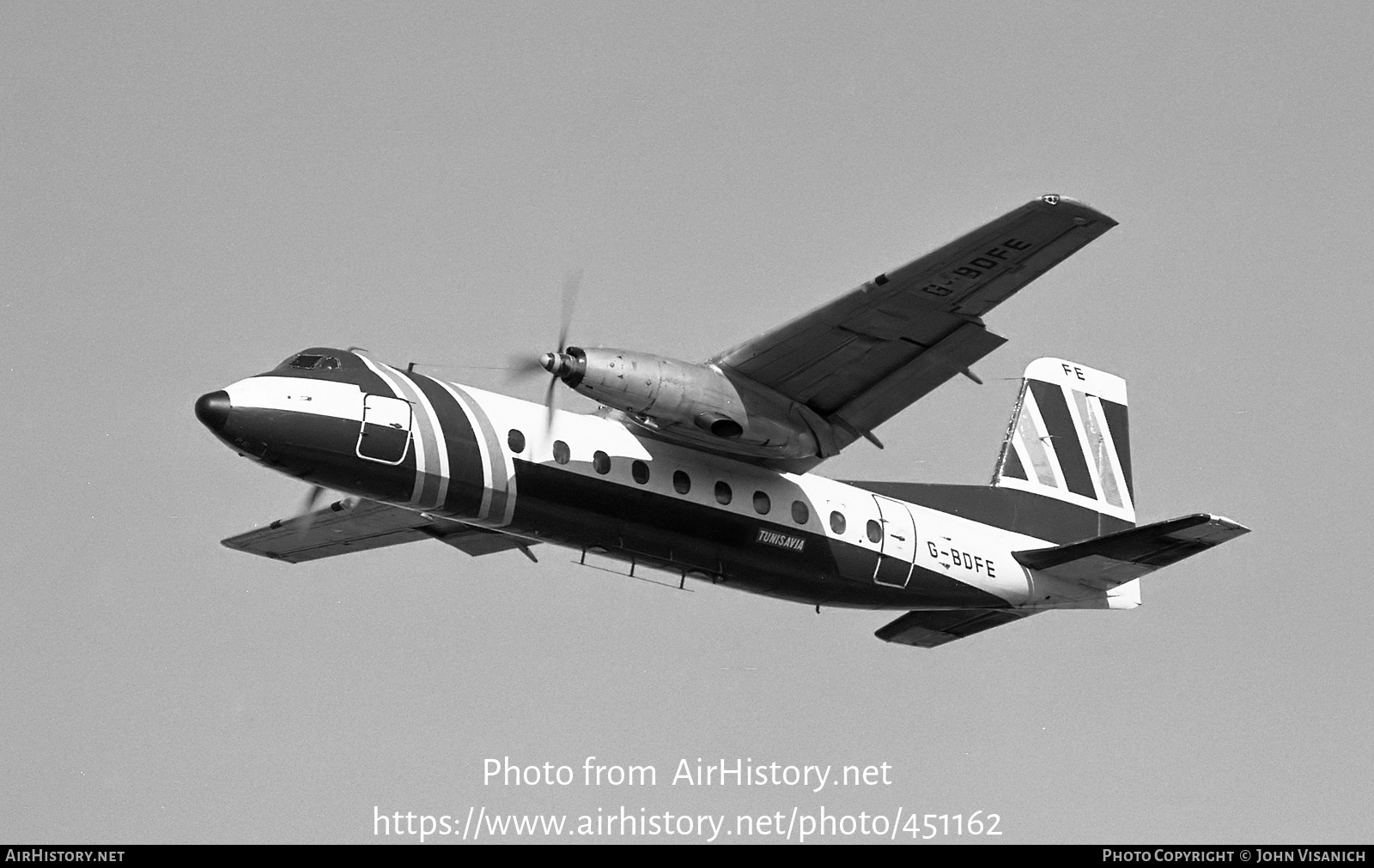 Aircraft Photo of G-BDFE | Handley Page HPR-7 Herald 206 | Tunisavia | AirHistory.net #451162