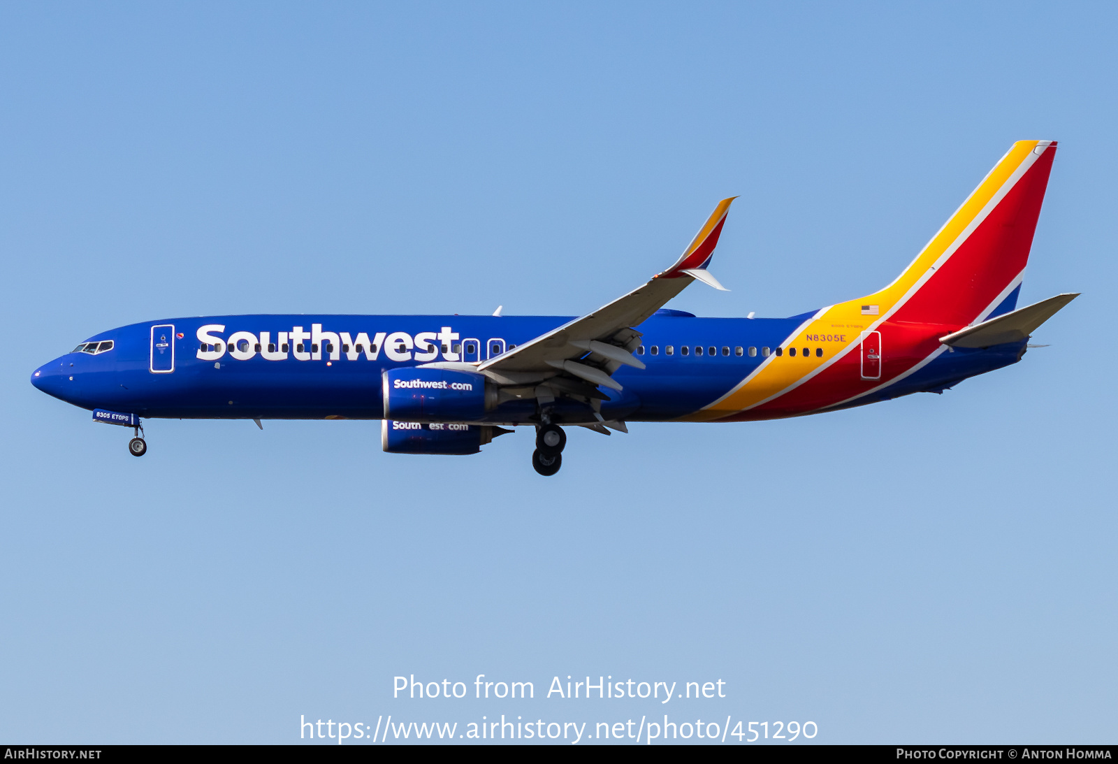 Aircraft Photo of N8305E | Boeing 737-8H4 | Southwest Airlines | AirHistory.net #451290