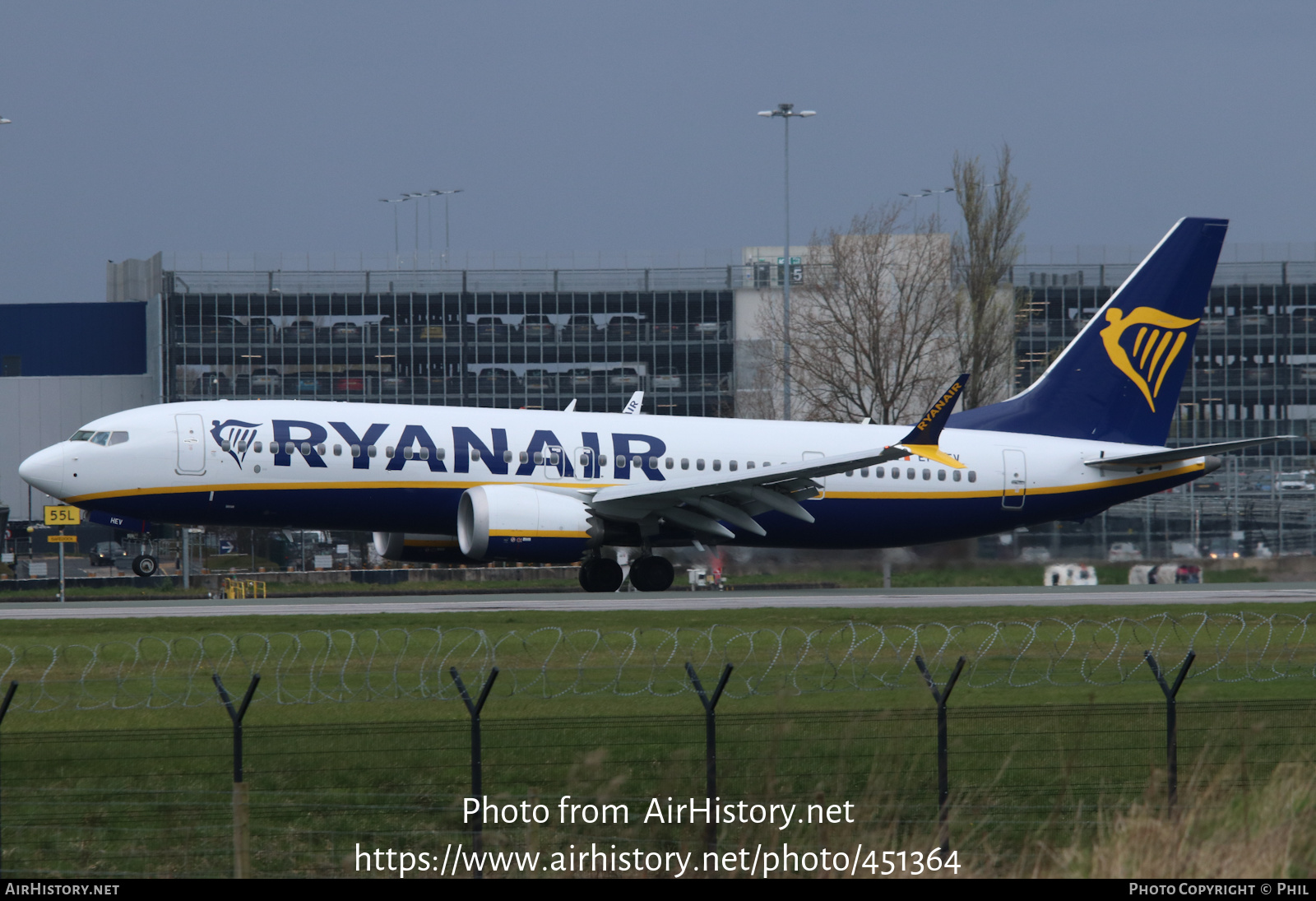 Aircraft Photo of EI-HEV | Boeing 737-8200 Max 200 | Ryanair | AirHistory.net #451364