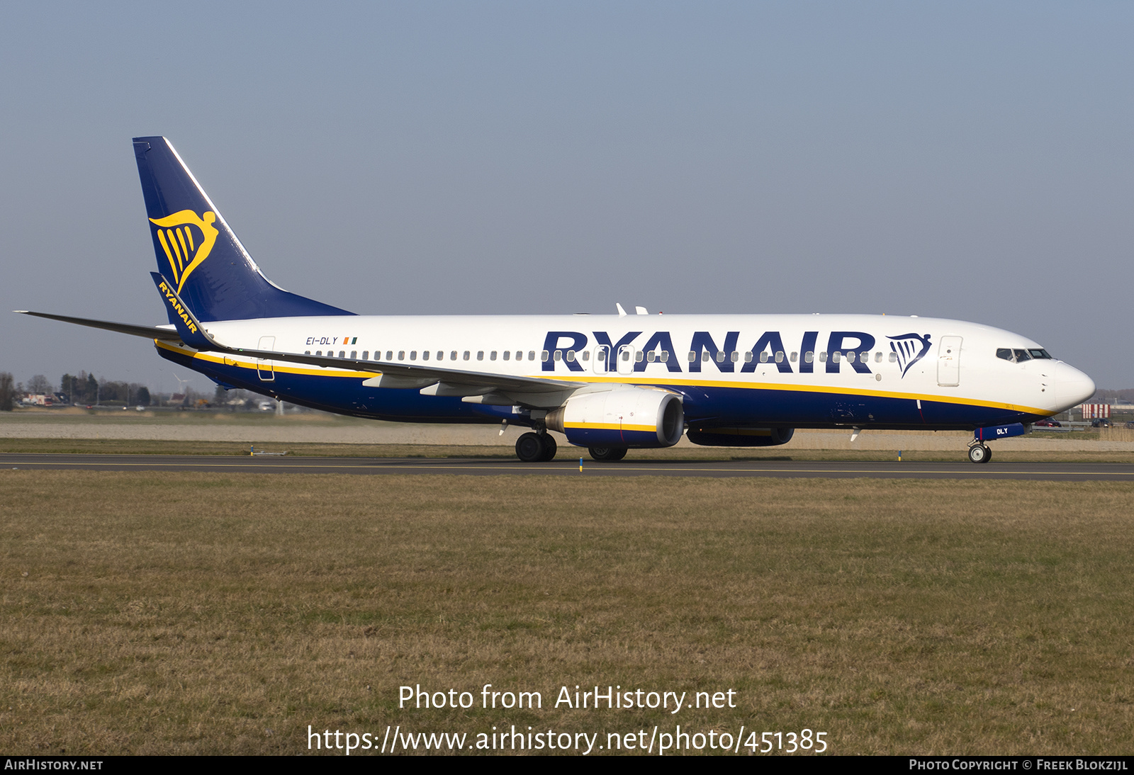 Aircraft Photo of EI-DLY | Boeing 737-8AS | Ryanair | AirHistory.net #451385