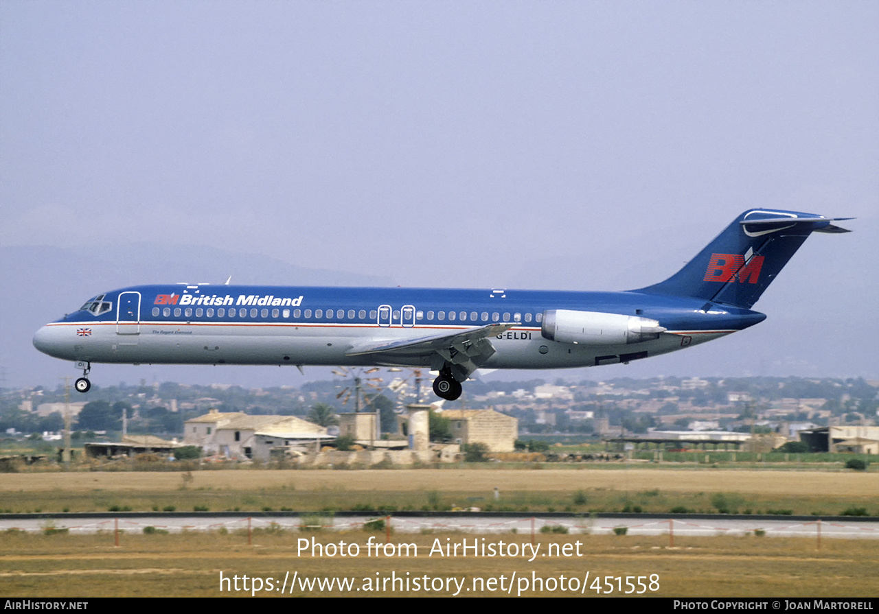 Aircraft Photo of G-ELDI | McDonnell Douglas DC-9-32 | British Midland Airways - BMA | AirHistory.net #451558