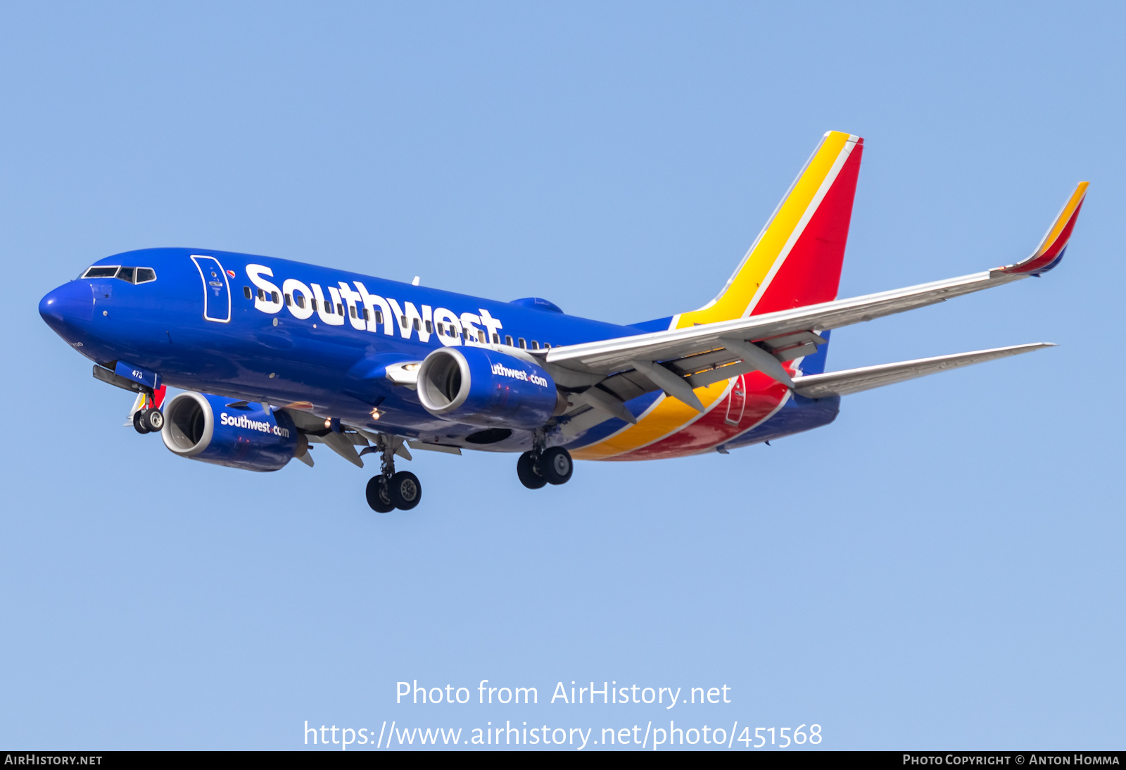 Aircraft Photo of N473WN | Boeing 737-7H4 | Southwest Airlines | AirHistory.net #451568