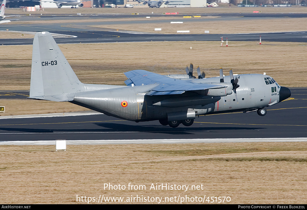 Aircraft Photo of CH-03 | Lockheed C-130H Hercules | Belgium - Air Force | AirHistory.net #451570