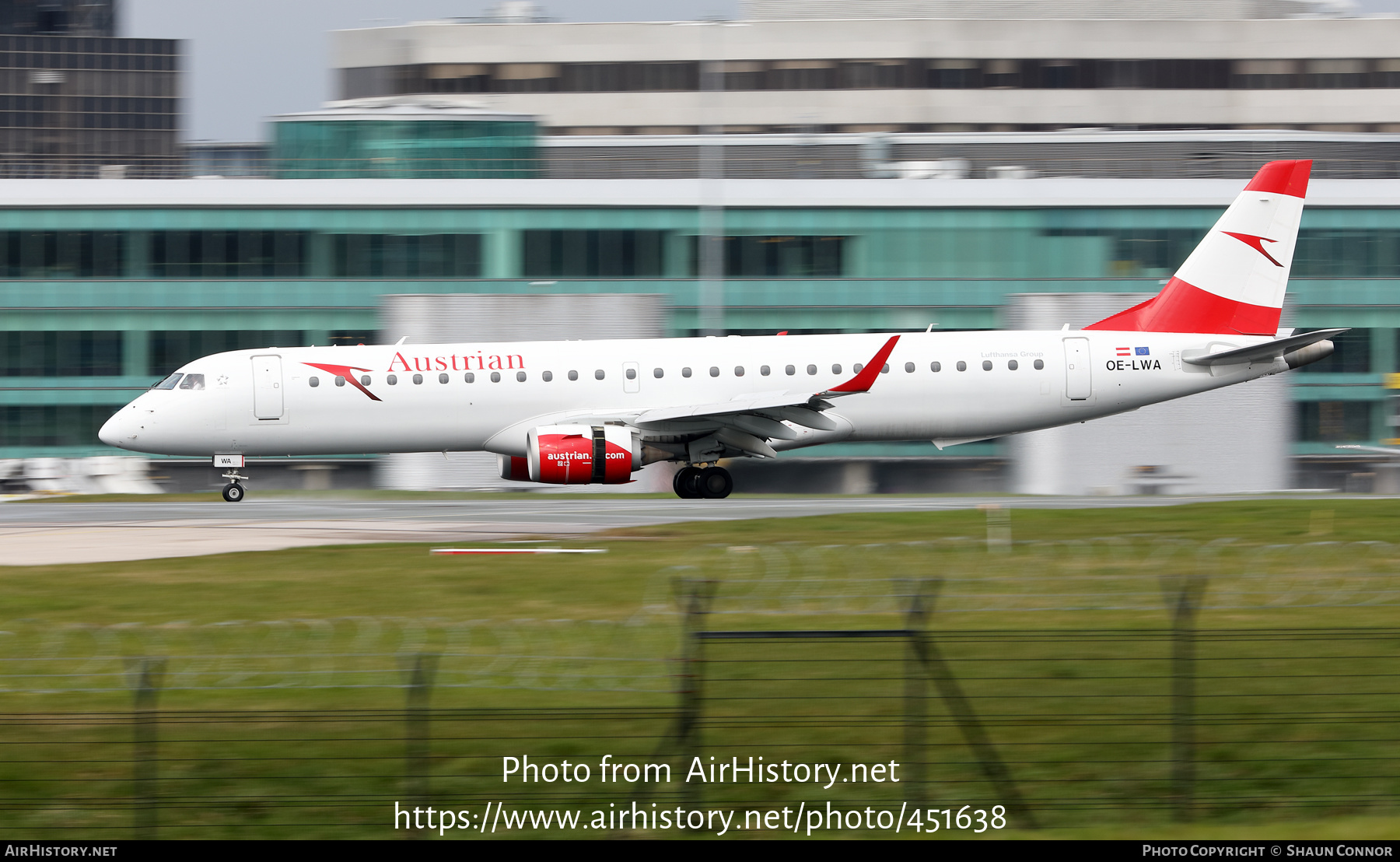 Aircraft Photo of OE-LWA | Embraer 195LR (ERJ-190-200LR) | Austrian Airlines | AirHistory.net #451638