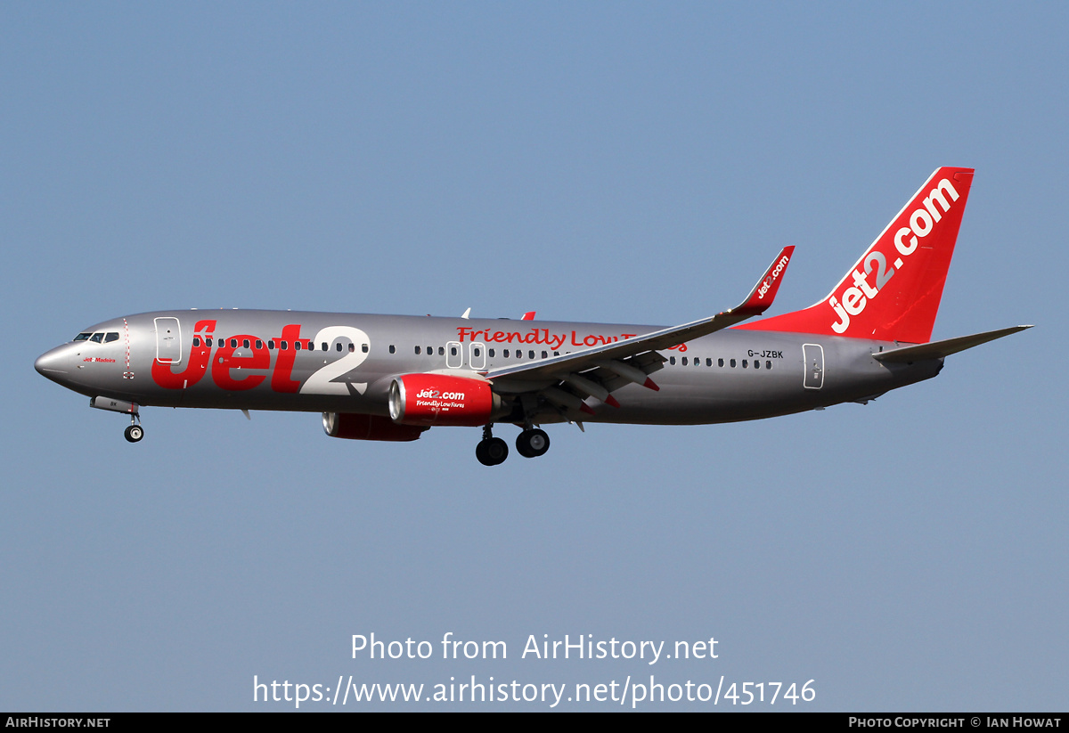 Aircraft Photo of G-JZBK | Boeing 737-800 | Jet2 | AirHistory.net #451746