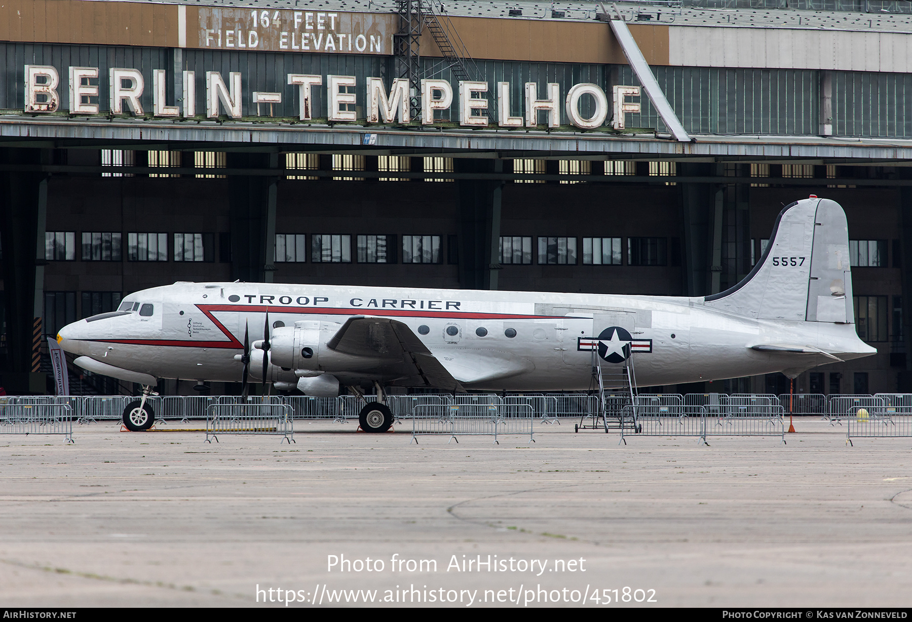 Aircraft Photo of 45-557 / 5557 | Douglas C-54G Skymaster | USA - Air Force | AirHistory.net #451802