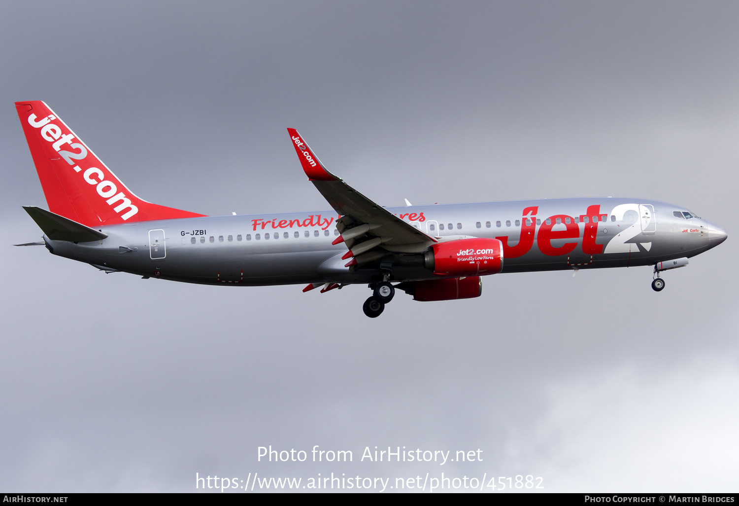 Aircraft Photo of G-JZBI | Boeing 737-800 | Jet2 | AirHistory.net #451882