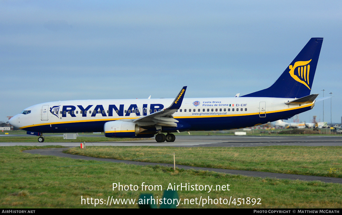 Aircraft Photo of EI-EXF | Boeing 737-8AS | Ryanair | AirHistory.net #451892