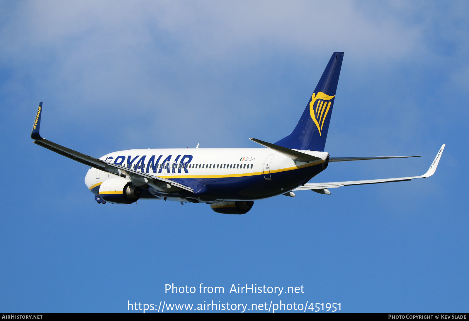 Aircraft Photo of EI-DYY | Boeing 737-8AS | Ryanair | AirHistory.net #451951