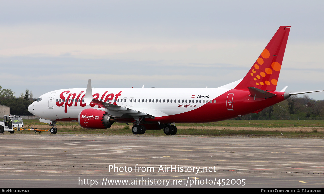 Aircraft Photo of OE-IWQ | Boeing 737-8 Max 8 | SpiceJet | AirHistory.net #452005