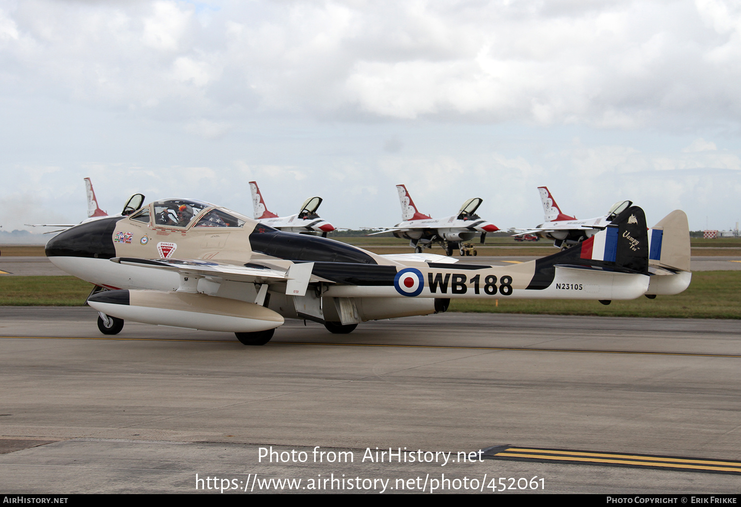 Aircraft Photo of N23105 / WB188 | De Havilland D.H. 115 Vampire T55 | UK - Air Force | AirHistory.net #452061