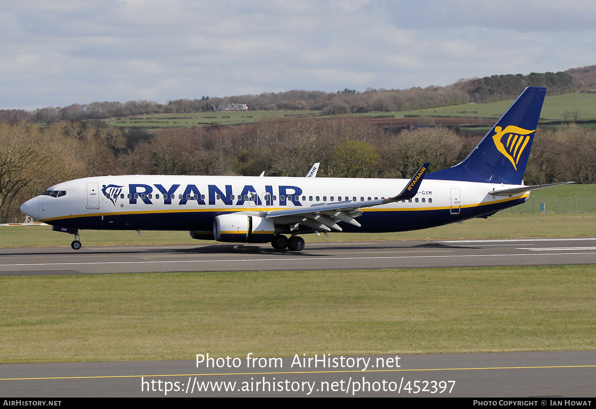 Aircraft Photo of EI-GXM | Boeing 737-800 | Ryanair | AirHistory.net #452397