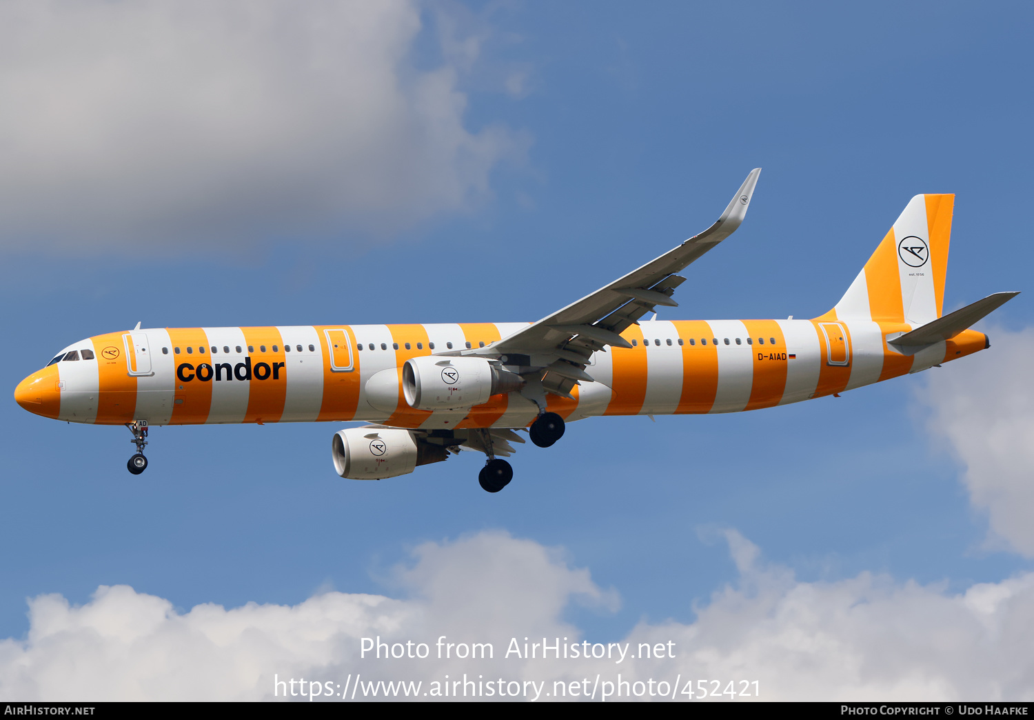 Aircraft Photo of D-AIAD | Airbus A321-211 | Condor Flugdienst | AirHistory.net #452421