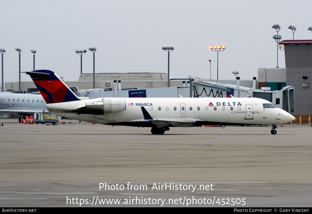 Aircraft Photo of N868CA | Bombardier CRJ-200ER (CL-600-2B19) | Delta Connection | AirHistory.net #452505