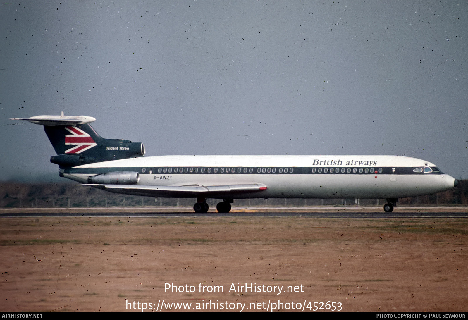 Aircraft Photo of G-AWZT | Hawker Siddeley HS-121 Trident 3B | British Airways | AirHistory.net #452653