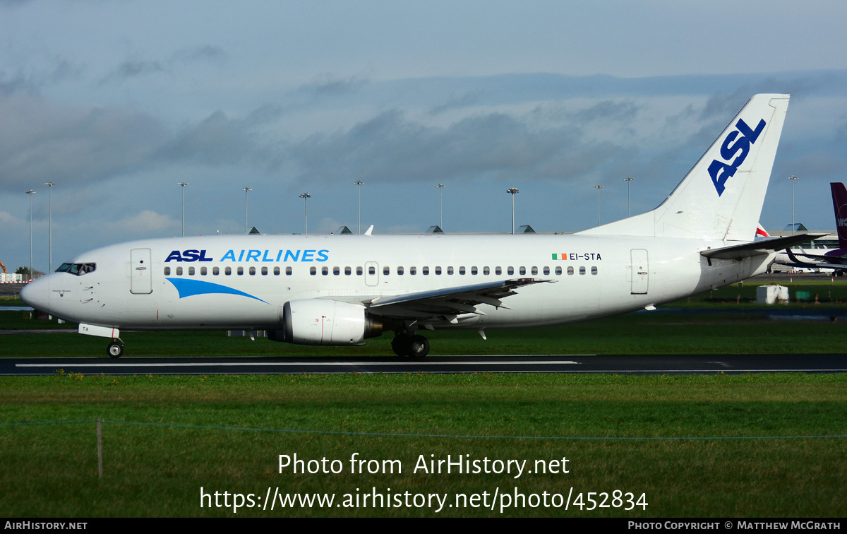 Aircraft Photo of EI-STA | Boeing 737-31S | ASL Airlines | AirHistory.net #452834