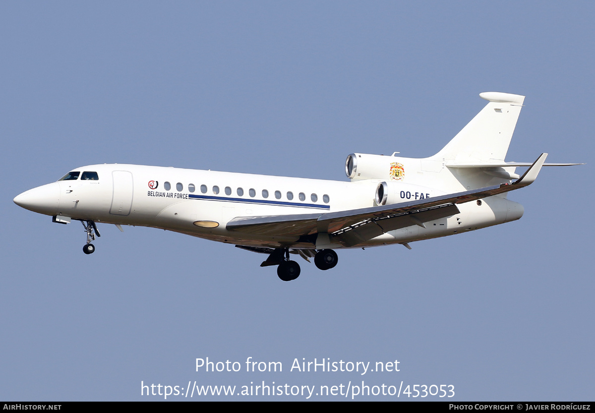 Aircraft Photo of OO-FAE | Dassault Falcon 7X | Belgium - Air Force | AirHistory.net #453053