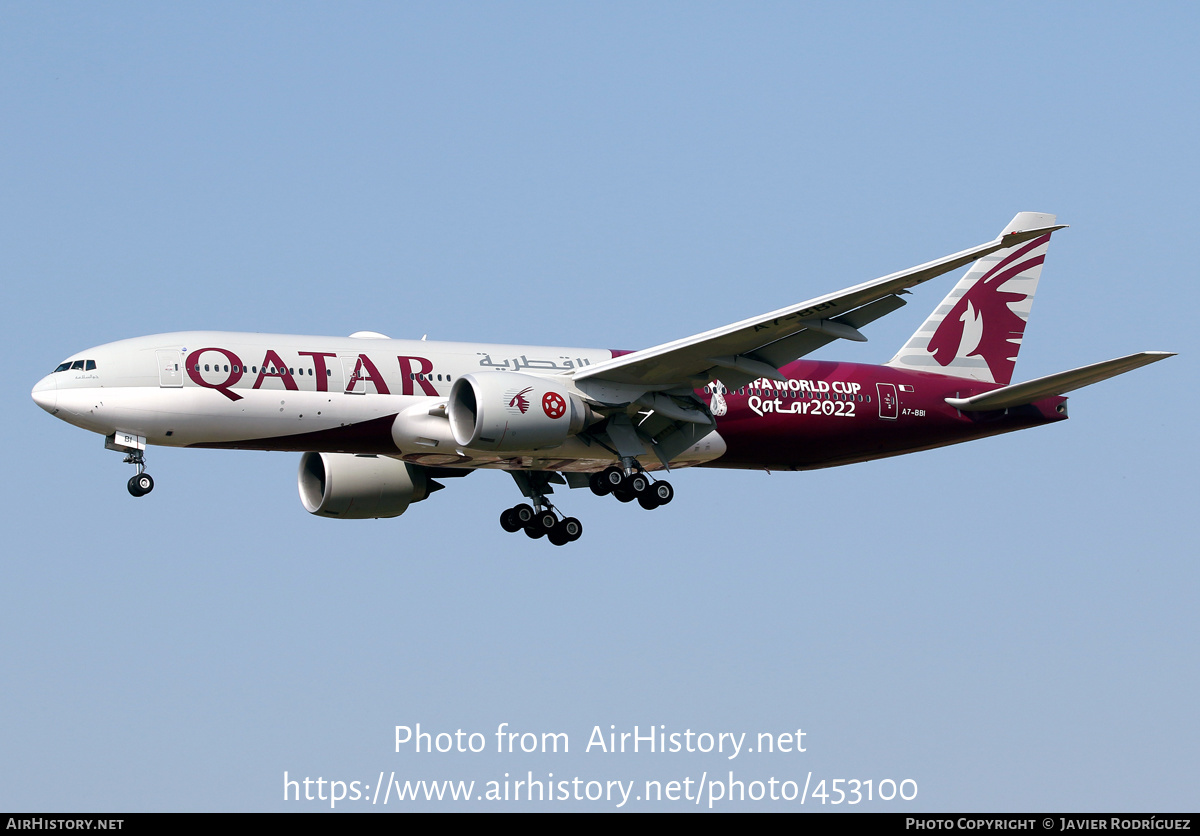 Aircraft Photo of A7-BBI | Boeing 777-2DZ/LR | Qatar Airways | AirHistory.net #453100