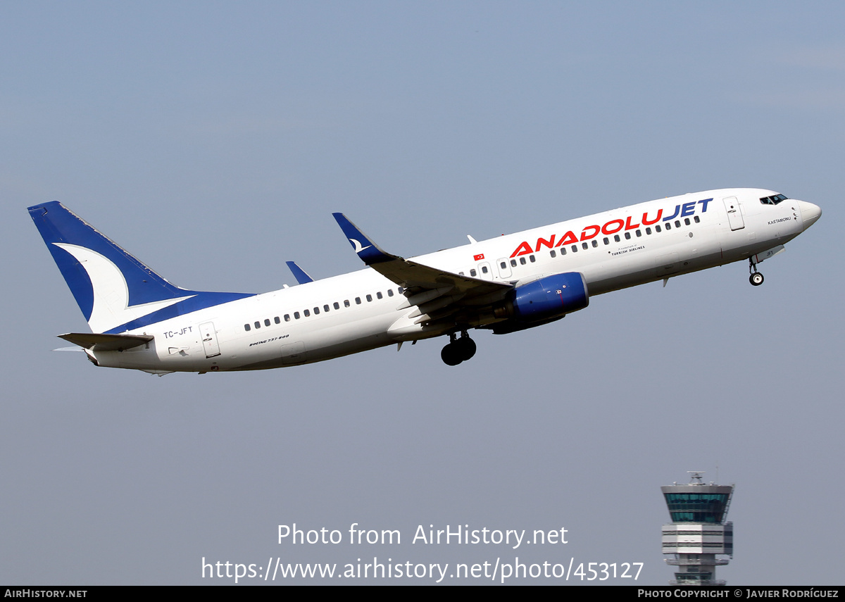 Aircraft Photo of TC-JFT | Boeing 737-8F2 | AnadoluJet | AirHistory.net #453127