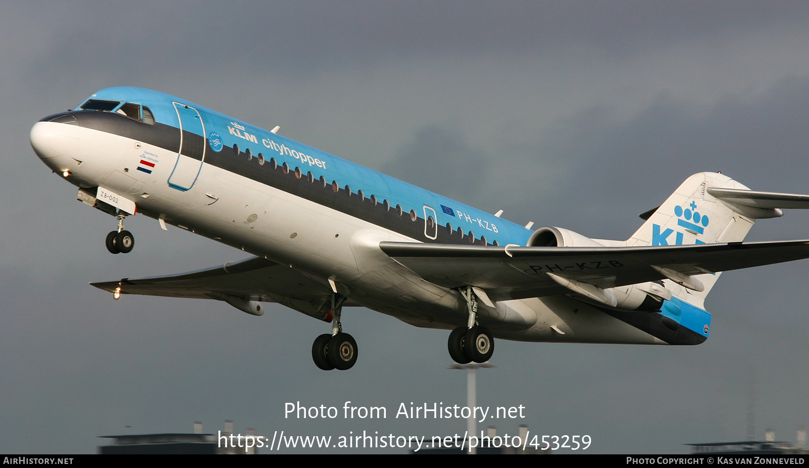 Aircraft Photo of PH-KZB | Fokker 70 (F28-0070) | KLM Cityhopper | AirHistory.net #453259