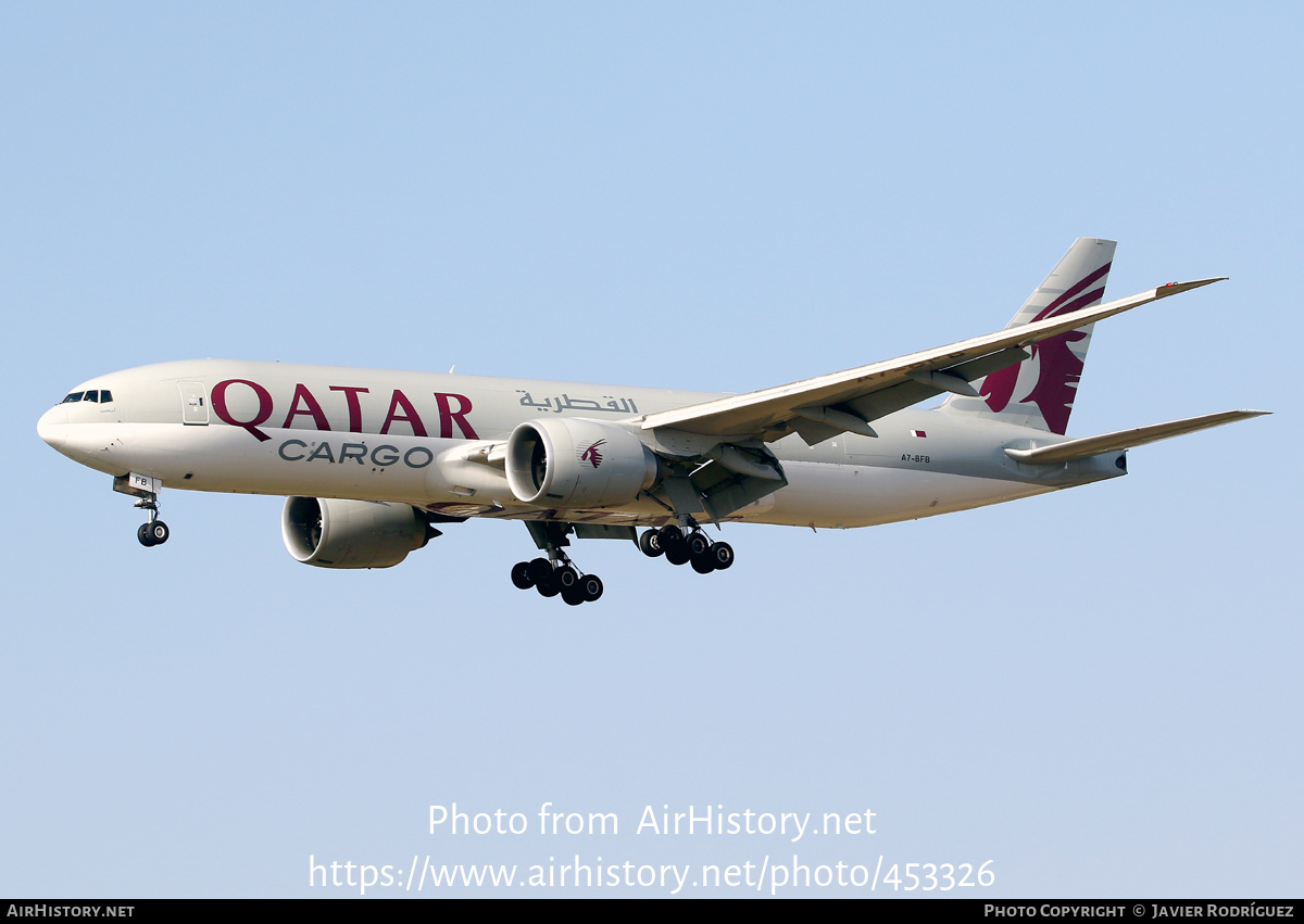 Aircraft Photo of A7-BFB | Boeing 777-FDZ | Qatar Airways Cargo | AirHistory.net #453326