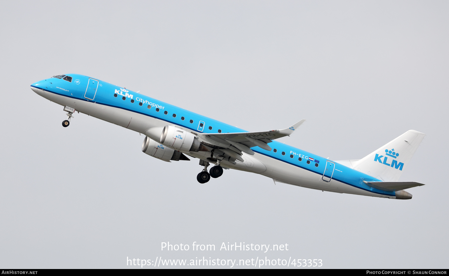 Aircraft Photo of PH-EZG | Embraer 190STD (ERJ-190-100STD) | KLM Cityhopper | AirHistory.net #453353