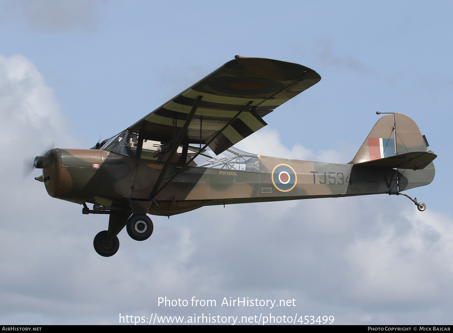 Aircraft Photo of G-AKSY / TJ534 | Auster 5 | UK - Air Force | AirHistory.net #453499