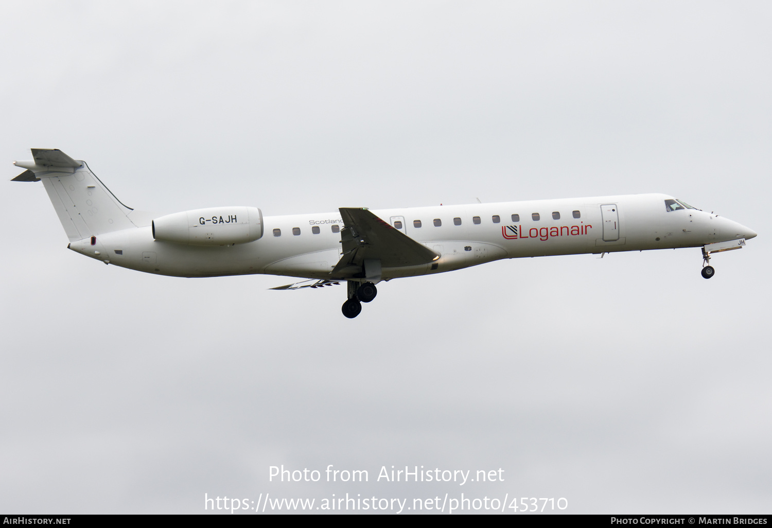 Aircraft Photo of G-SAJH | Embraer ERJ-145EU (EMB-145EU) | Loganair | AirHistory.net #453710