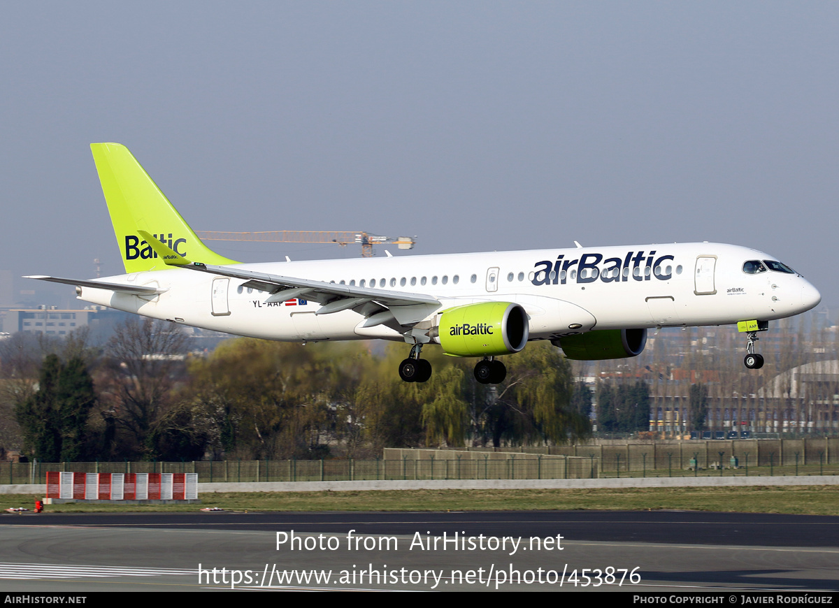 Aircraft Photo of YL-AAP | Airbus A220-371 (BD-500-1A11) | AirBaltic | AirHistory.net #453876