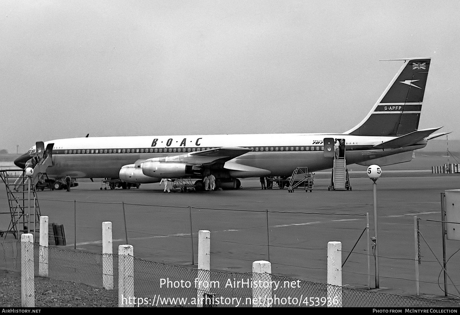 Aircraft Photo of G-APFP | Boeing 707-436 | BOAC - British Overseas Airways Corporation | AirHistory.net #453936