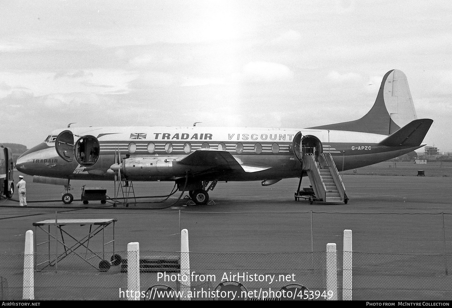 Aircraft Photo of G-APZC | Vickers 707 Viscount | Tradair | AirHistory.net #453949