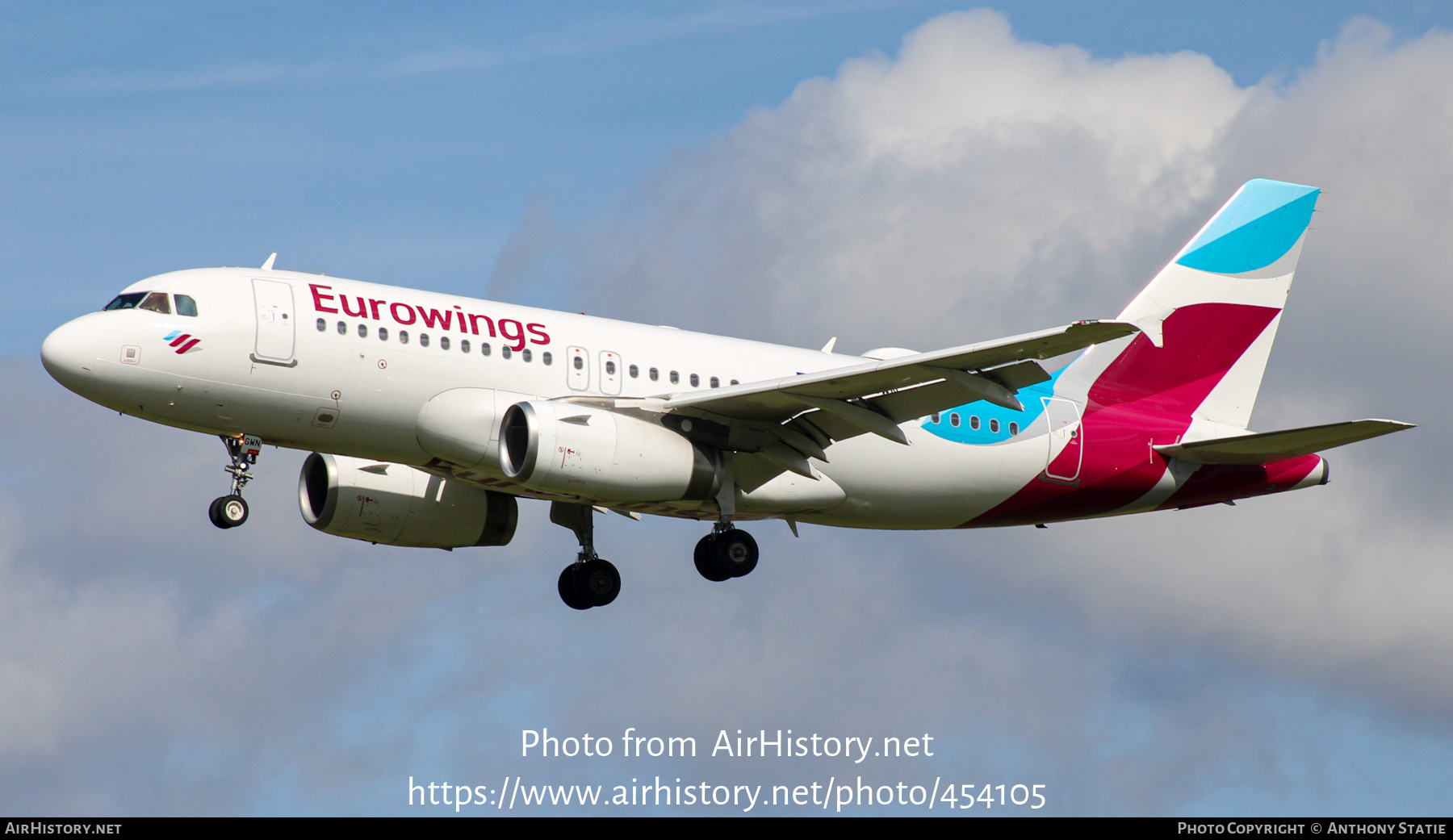 Aircraft Photo of D-AGWN | Airbus A319-132 | Eurowings | AirHistory.net #454105