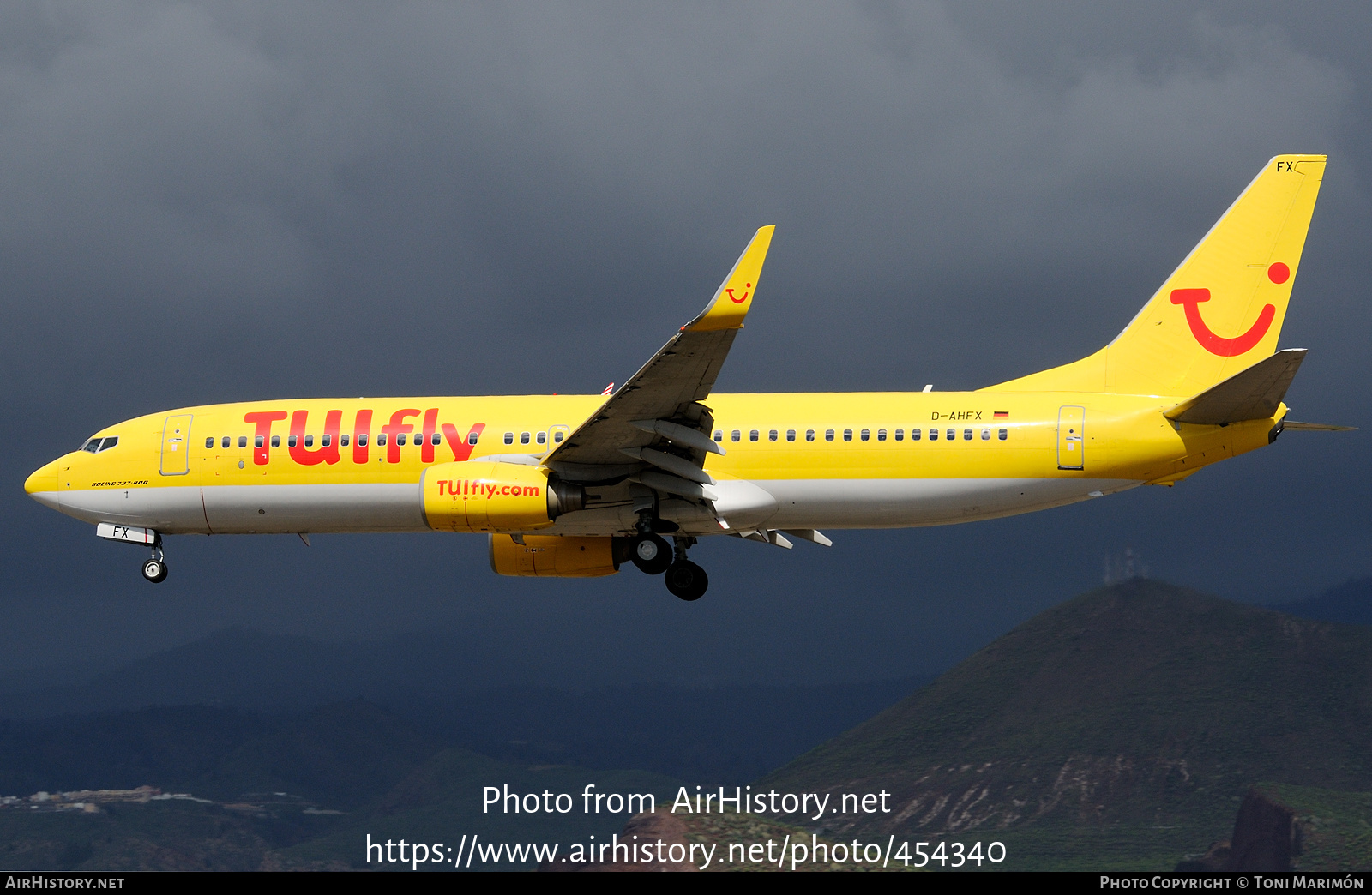 Aircraft Photo of D-AHFX | Boeing 737-8K2 | TUIfly | AirHistory.net #454340