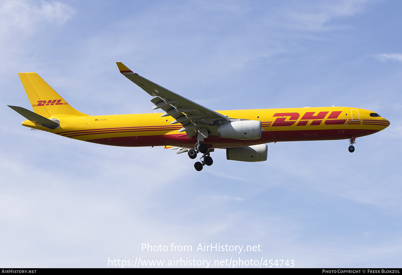 Aircraft Photo of D-ACVG | Airbus A330-343E/P2F | DHL International | AirHistory.net #454743