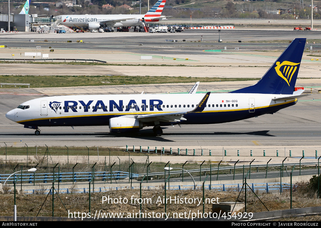 Aircraft Photo of 9H-QDQ | Boeing 737-800 | Ryanair | AirHistory.net #454929