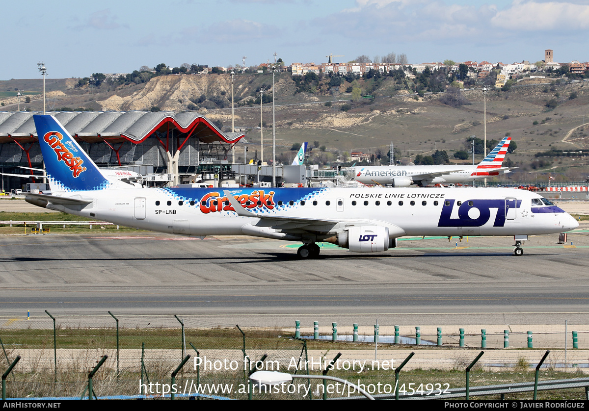 Aircraft Photo of SP-LNB | Embraer 195LR (ERJ-190-200LR) | LOT Polish Airlines - Polskie Linie Lotnicze | AirHistory.net #454932