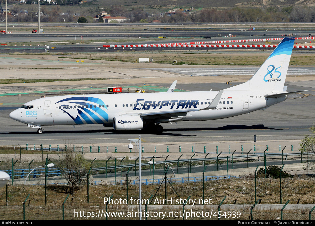 Aircraft Photo of SU-GEH | Boeing 737-800 | EgyptAir | AirHistory.net #454939
