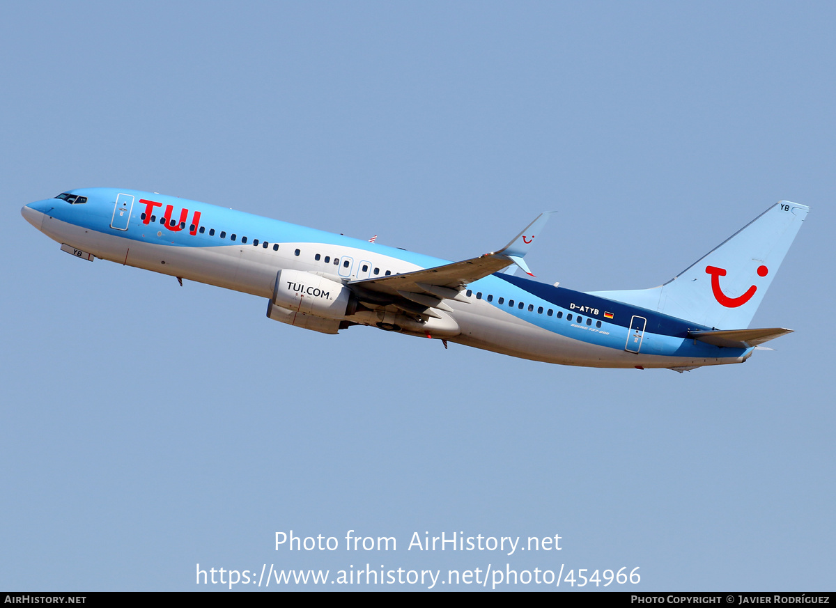 Aircraft Photo of D-ATYB | Boeing 737-8K5 | TUI | AirHistory.net #454966