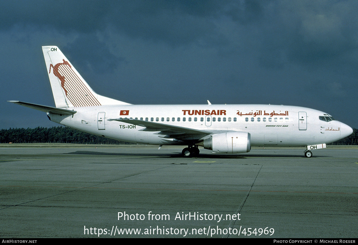 Aircraft Photo of TS-IOH | Boeing 737-5H3 | Tunisair | AirHistory.net #454969