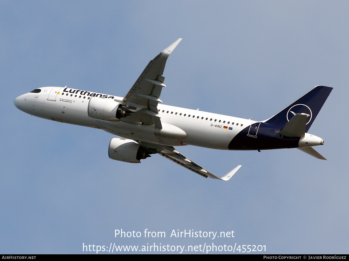 Aircraft Photo of D-AINZ | Airbus A320-271N | Lufthansa | AirHistory.net #455201