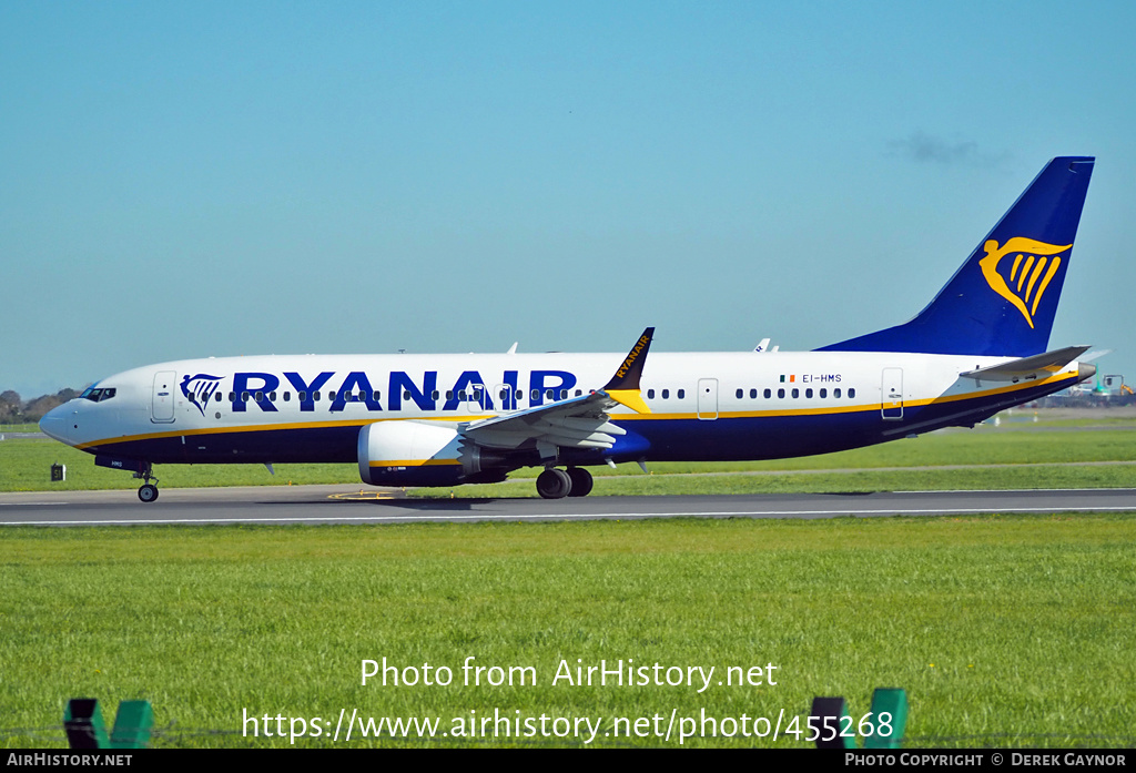 Aircraft Photo of EI-HMS | Boeing 737-8200 Max 200 | Ryanair | AirHistory.net #455268