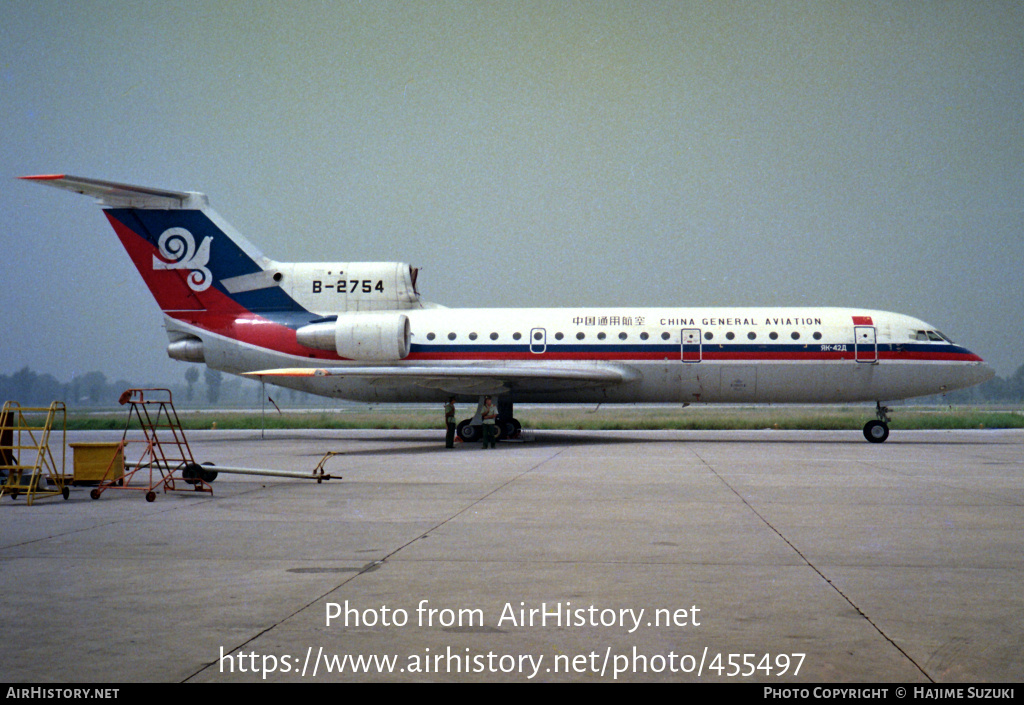 Aircraft Photo of B-2754 | Yakovlev Yak-42D | China General Aviation | AirHistory.net #455497