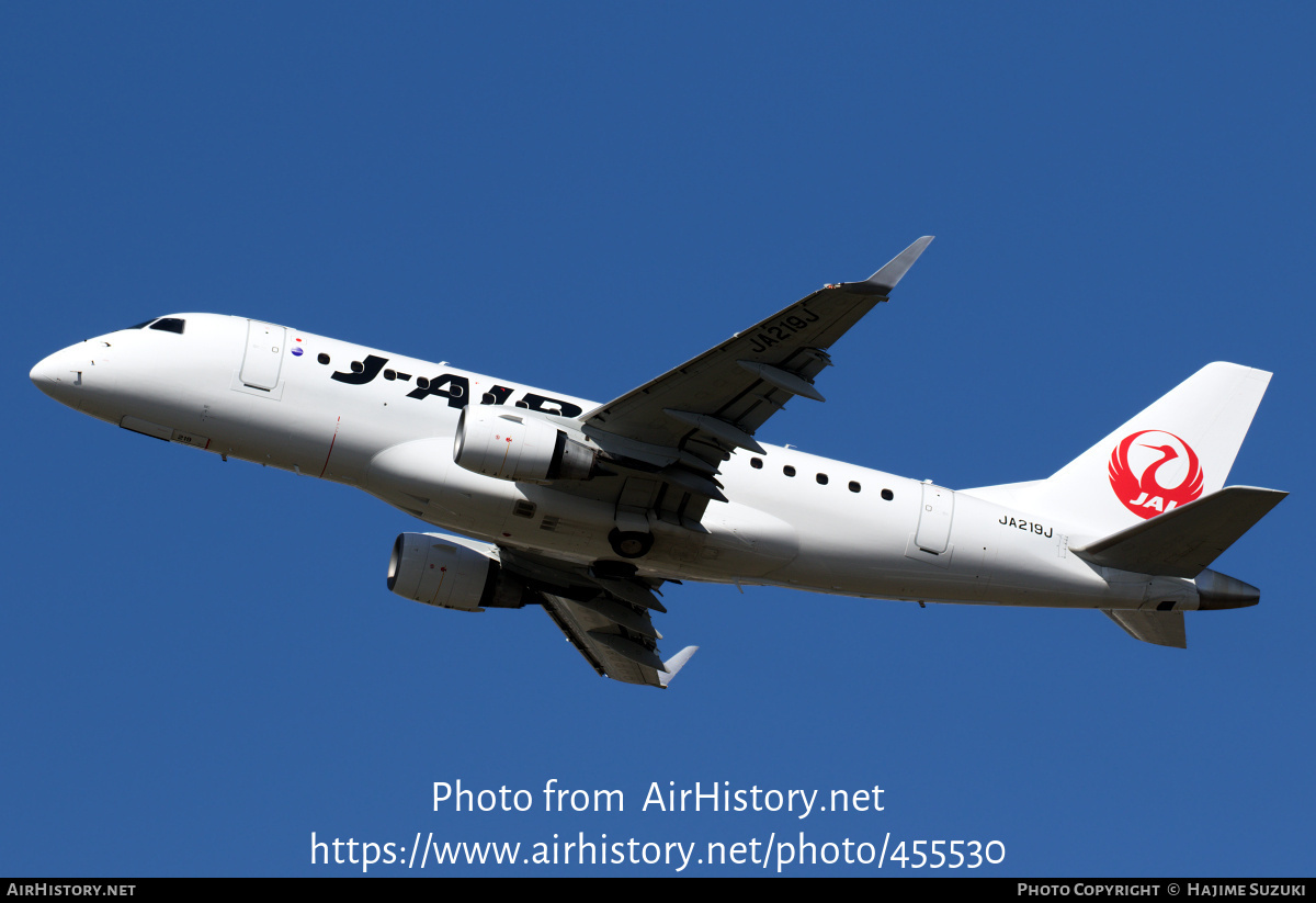 Aircraft Photo of JA219J | Embraer 170STD (ERJ-170-100STD) | Japan Airlines - JAL | AirHistory.net #455530