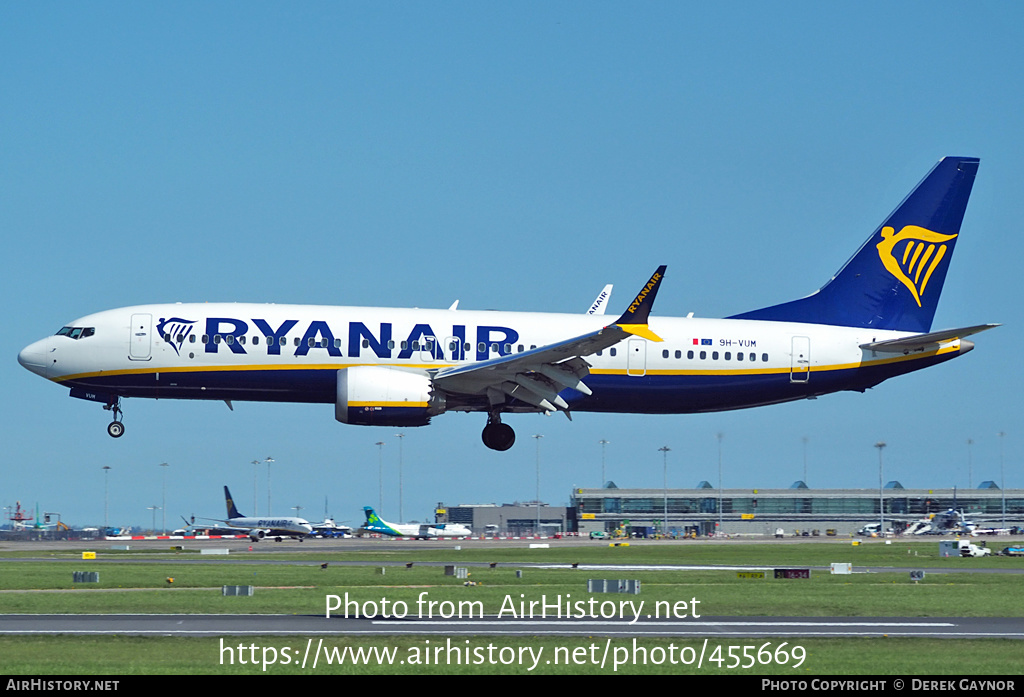 Aircraft Photo of 9H-VUM | Boeing 737-8200 Max 200 | Ryanair | AirHistory.net #455669