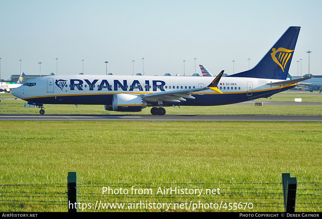 Aircraft Photo of EI-HEV | Boeing 737-8200 Max 200 | Ryanair | AirHistory.net #455670